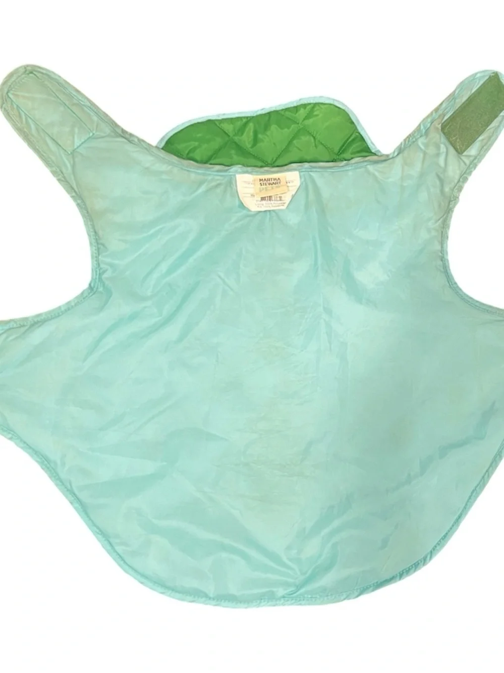 Martha Stewart Green Quilted Dog Coat - Lightweight Pet Jacket - Size Large